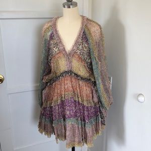 Zimmermann floral silk ruffled billow dress size 1